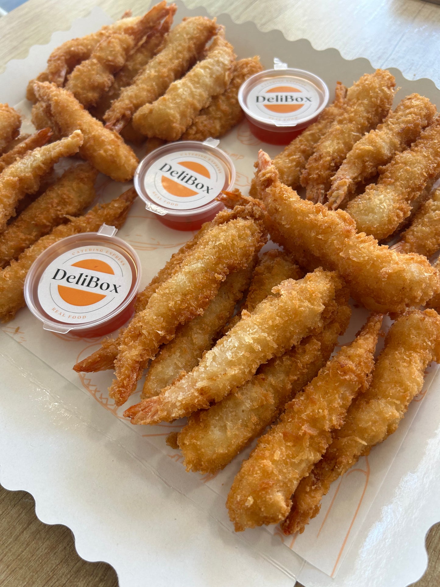 Crujiente de Langostino con Salsa Agridulce (40 ud)